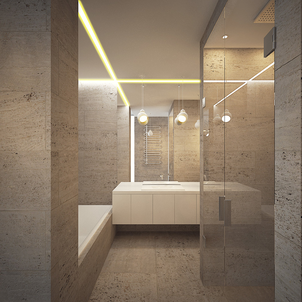 Частная квартира с лаконичным интерьером.