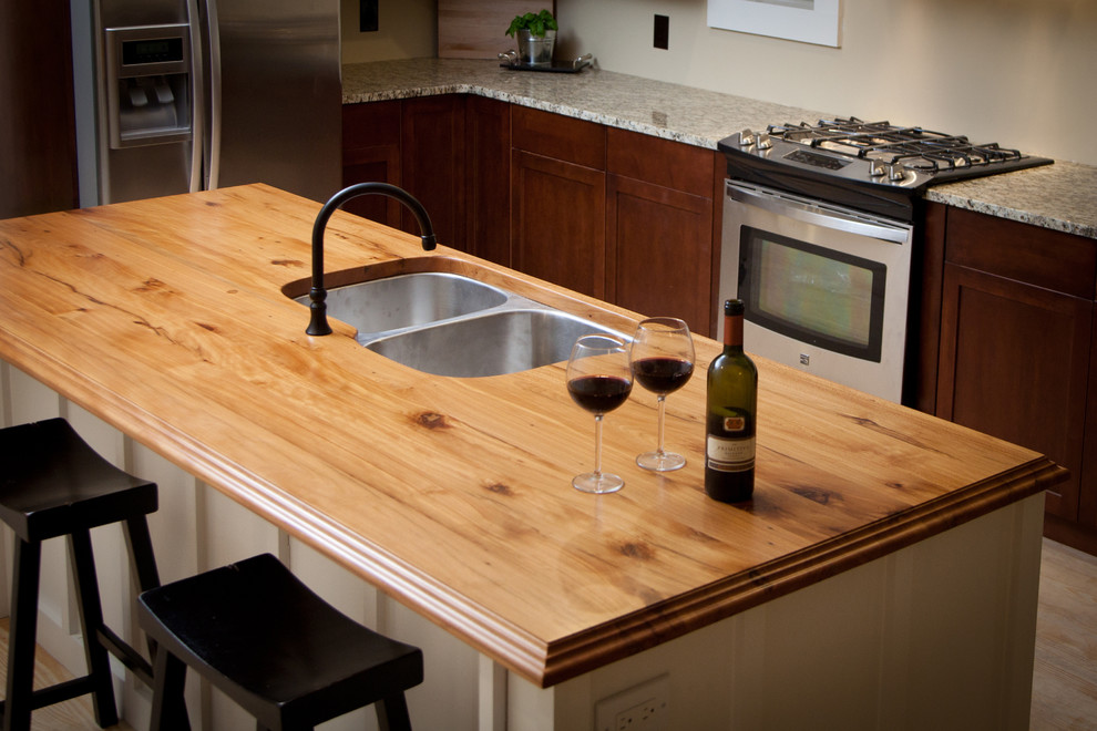 Wood Countertops with Sinks It's WATERPROOF! Kitchen Atlanta by