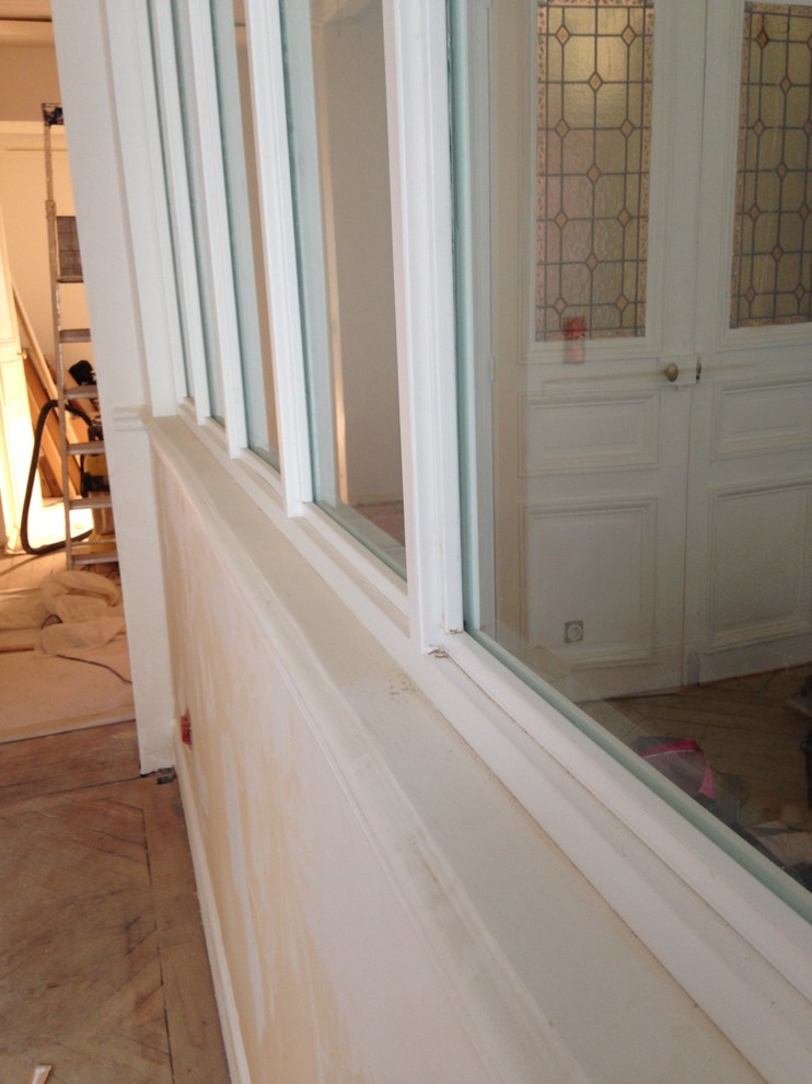 respect de l'ancien en reno parquet, fenetre, peinture, verrière, carrelage