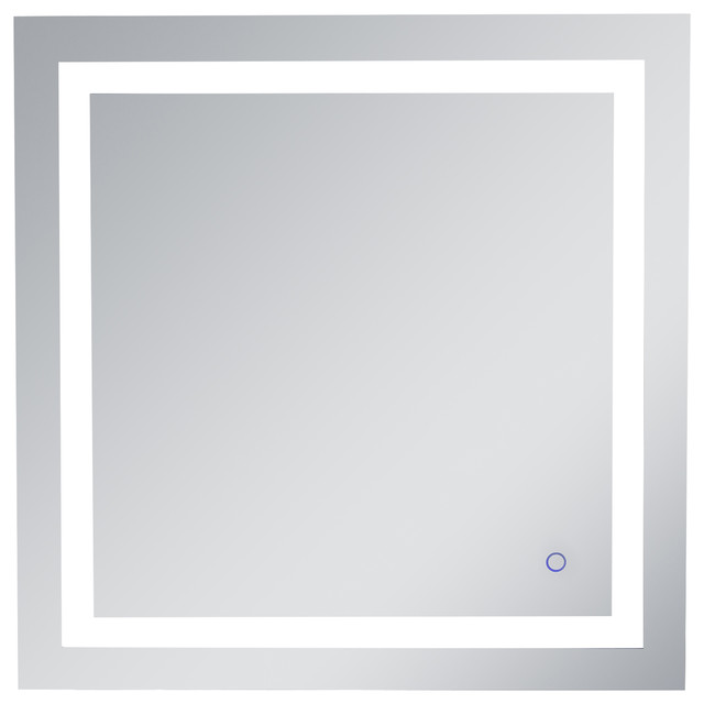 30"x30"Touch Sensor Hardwired LED Mirror, Color Changing Temp 3000K/4200K/6400K
