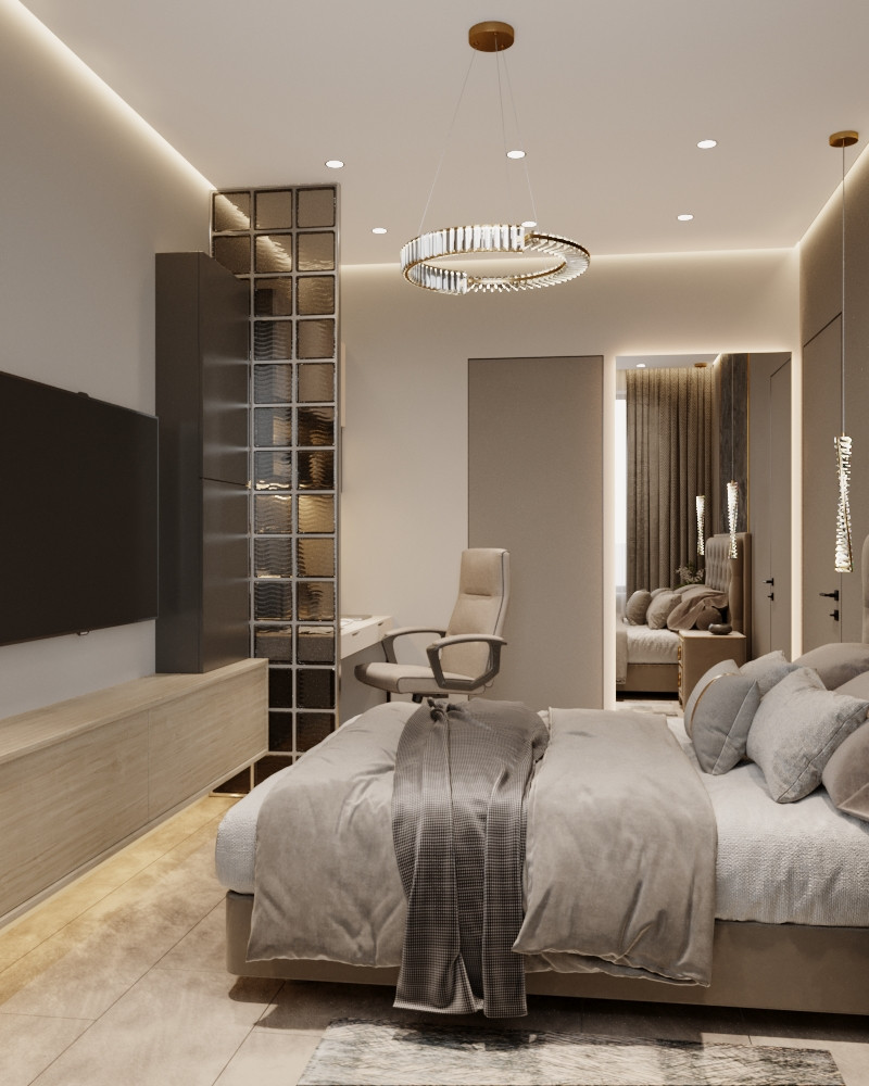 Современный интерьер в нюдовых тонах