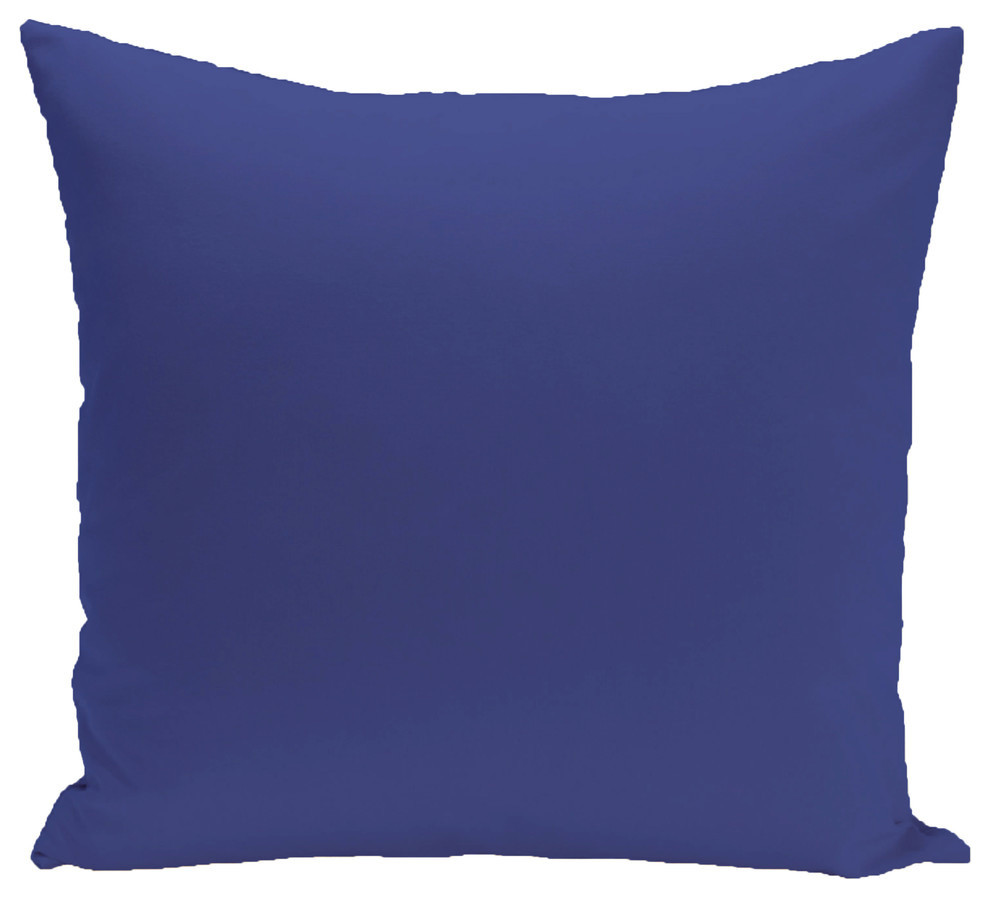 Solid Pillow, Blue Suede, 18"x18"