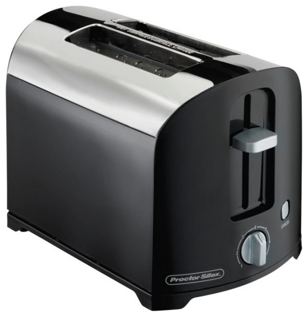 Proctor Silex 22622 2 Slice Cool Wall Toaster, Black Toasters by
