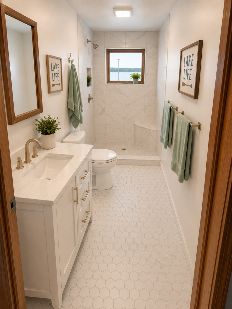 Manitou Beach Lake House Kitchen Refresh & Bath Remodel
