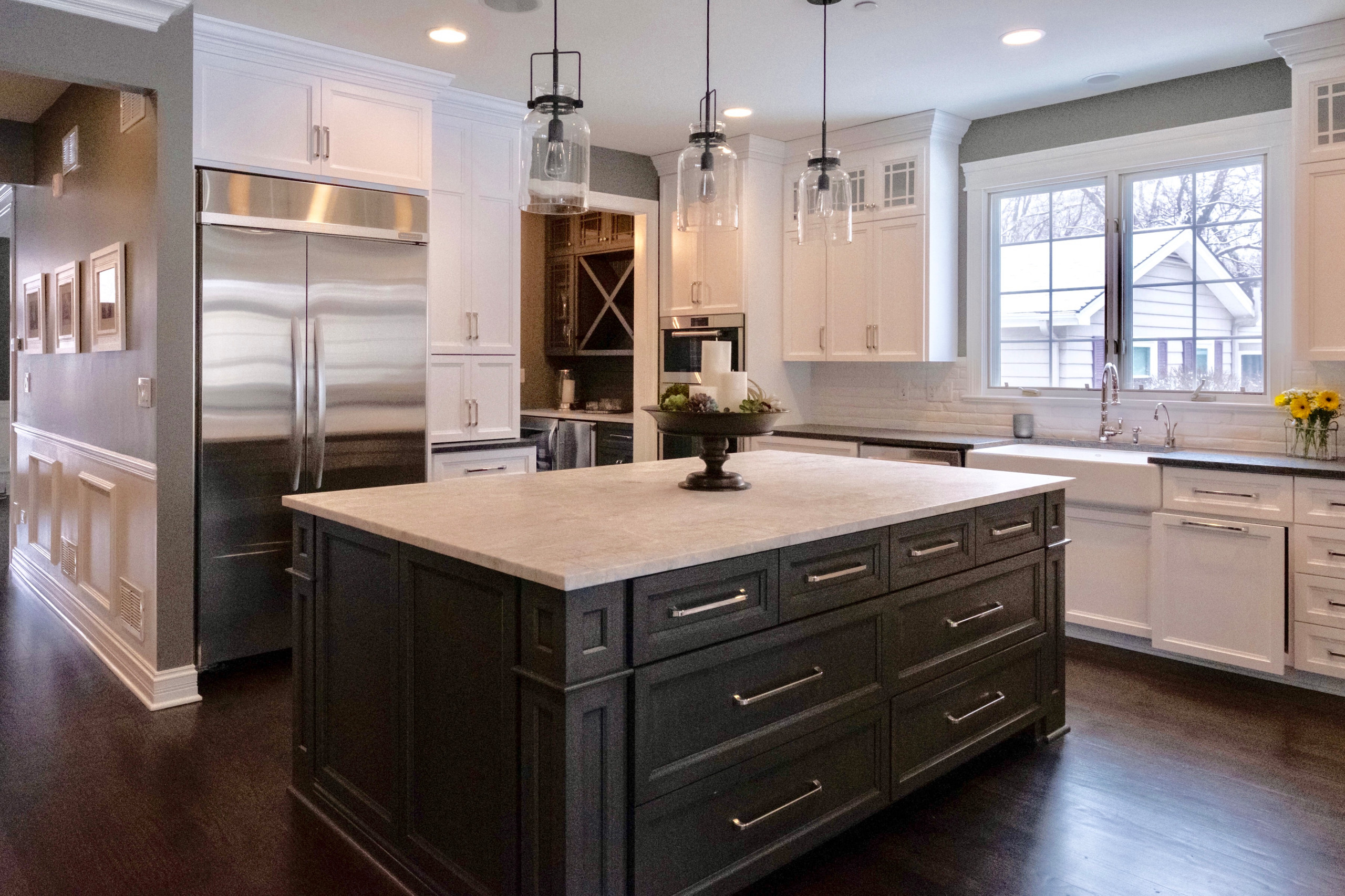 Farmhouse Kitchen, Home Bar and Mudroom