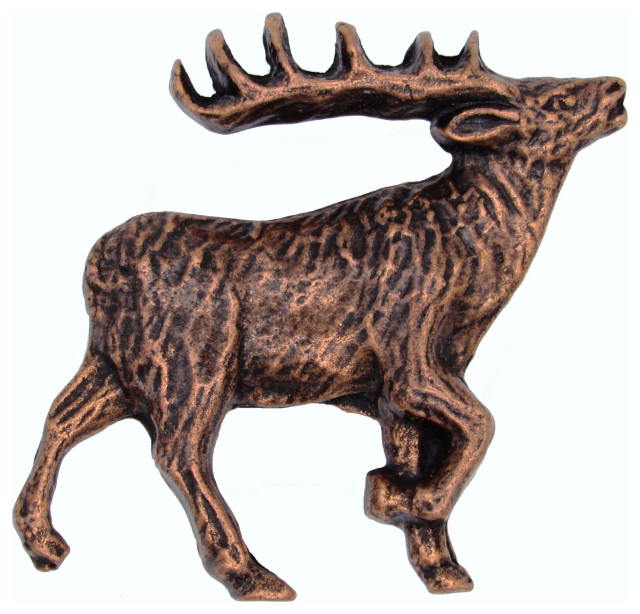 Walking Elk Right Facing Cabinet Knob Rustic Cabinet And
