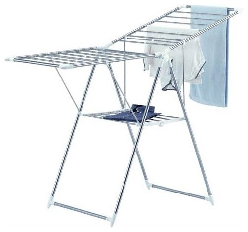 Collapsible Clothes Drying Rack in Stainless Steel