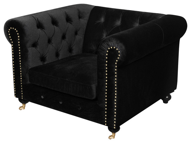Claire 1 Seater Sofa With Gold Legs, Chesterfield Sofa With Gold Legs