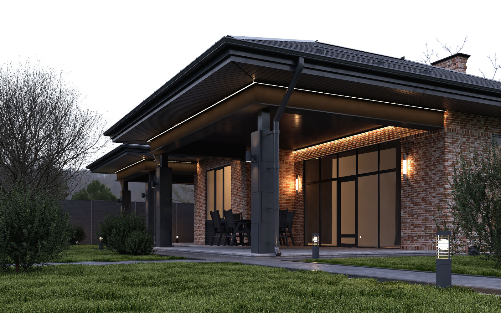 Одноэтажный жилой дом