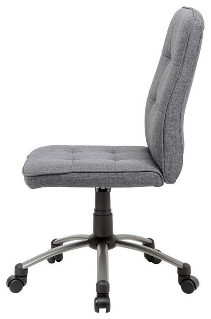Boss Pretty Parsons Modern Armless, Armless Office Chair