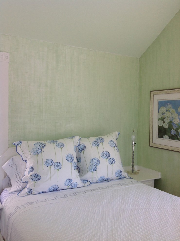 This is an example of a beach style bedroom in Boston.
