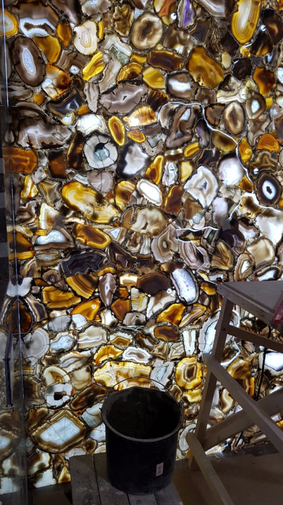 Панно с подсветкой из нат. Агата без стыковочных швов