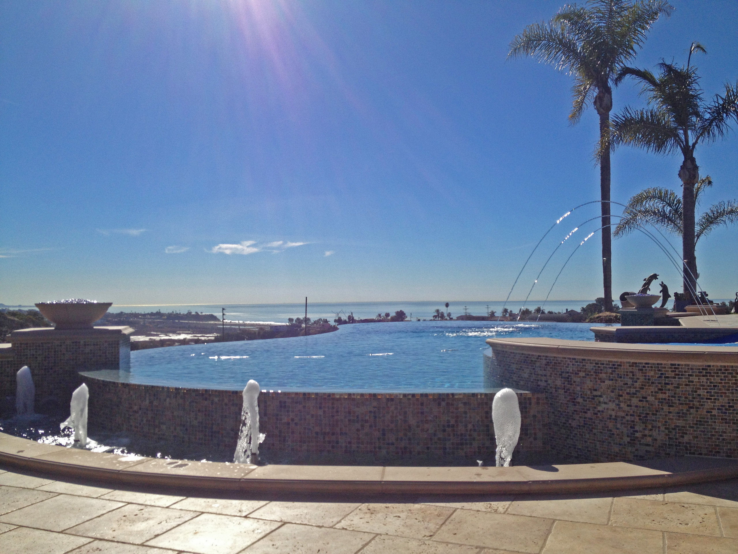 Ocean View, Spa Spillway, Bubblers, and Deck Jets and Amazing Ocean View