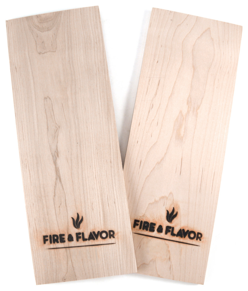 Fire & Flavor Alder 15" Grilling Plank, Set of 2 Transitional Grill