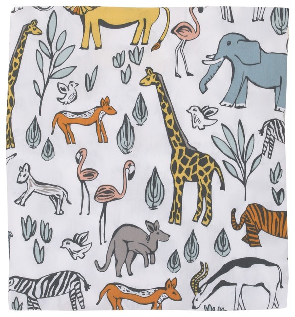 Safari Fitted Crib Sheet 1 Safari Quilt Print Contemporary