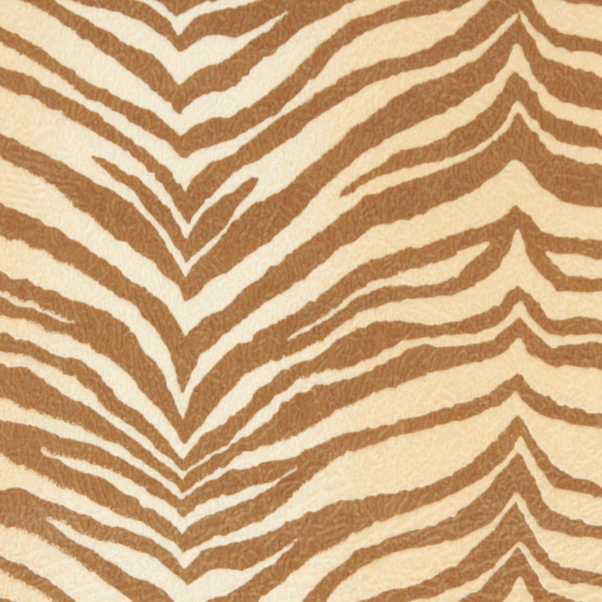 Beige Tiger Print Microfiber Stain Resistant Upholstery Fabric By The