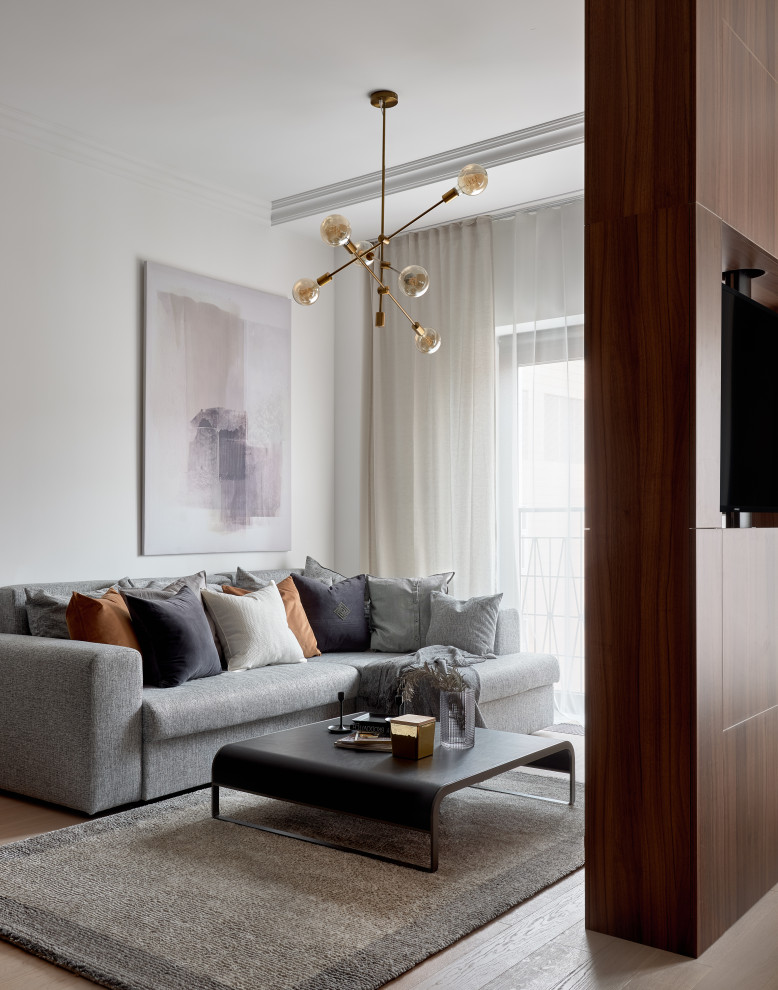 Design ideas for a living room in Moscow.