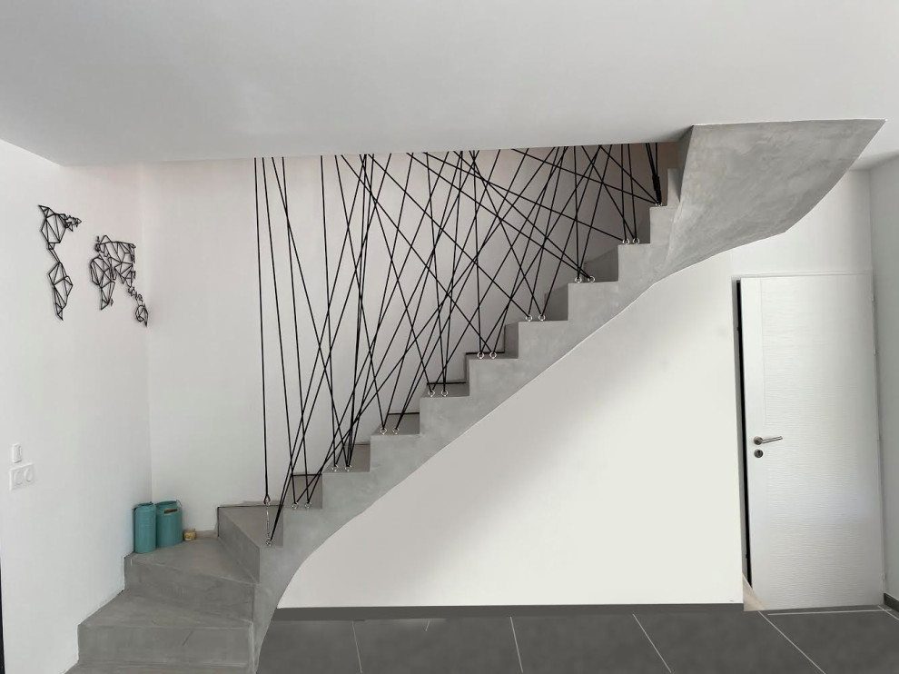 Design ideas for a modern staircase in Montpellier.