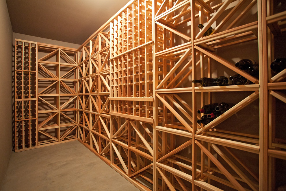 Inspiration for a beach style wine cellar in Minneapolis.