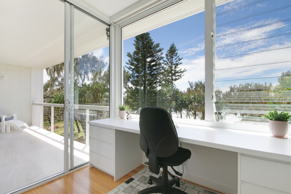 Inspiration for a beach style home office in Sunshine Coast.