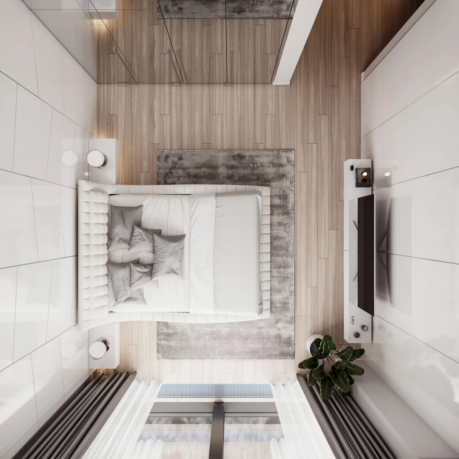 Дизайн интерьера апартаментов в Neva Towers, Москва-Сити (100 м2)