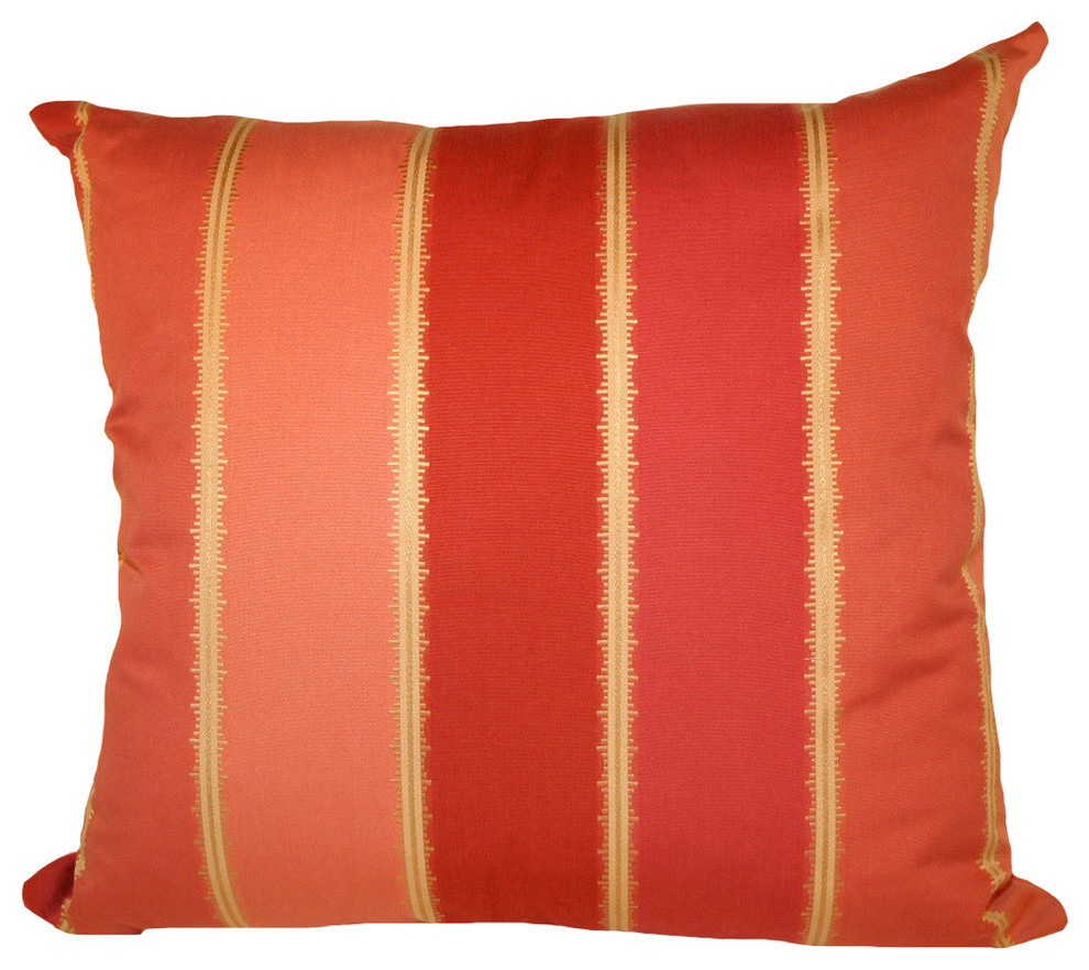 Alotta Blushed Striped 90/10 Duck Insert Pillow With Cover, 20x20