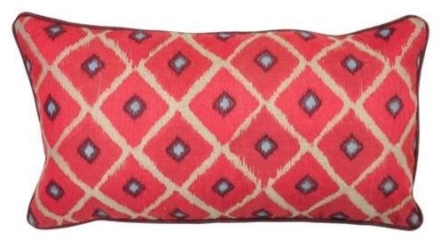 Pair of Mediterraneo Piazza Red Pillows by Villa Home