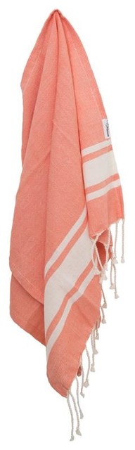 A.U. Maison Annabelle Tea Towel, Coral, Set of 4