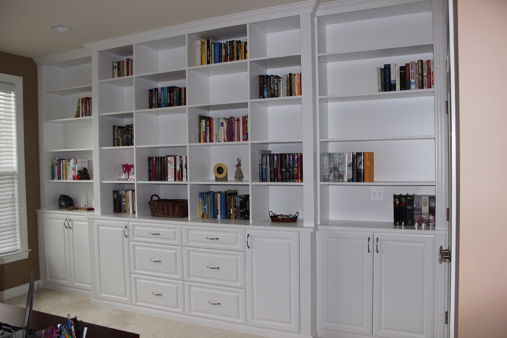 Office bookshelves in White melamine Traditional DC Metro by