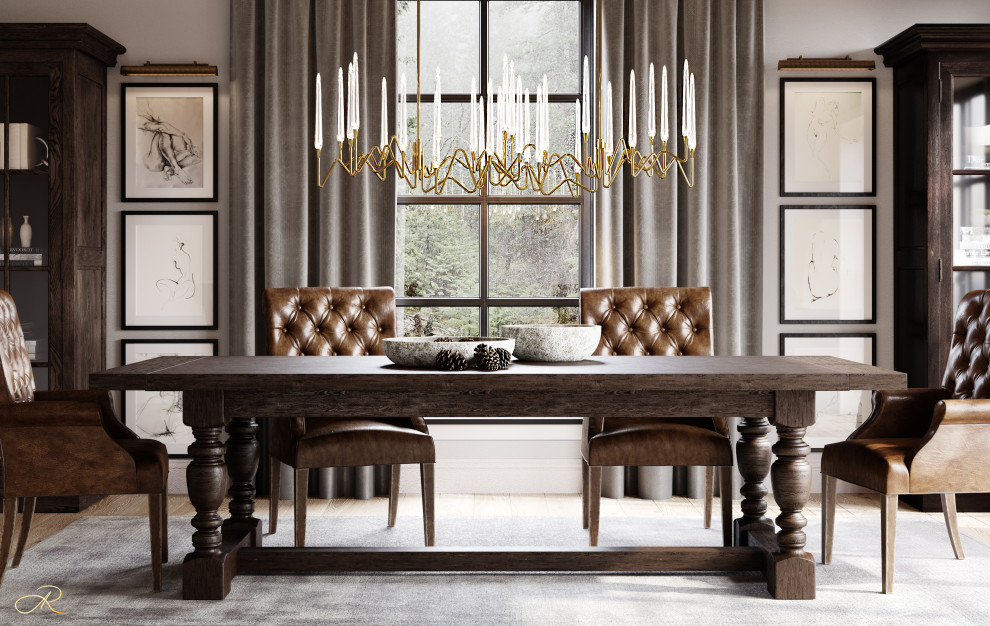 Дизайн проект столовой "Restoration Hardware"