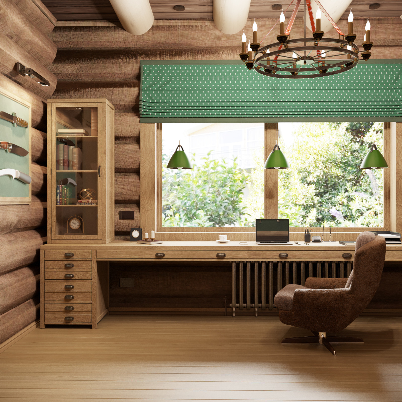 Деревянный дом из дикого бревна