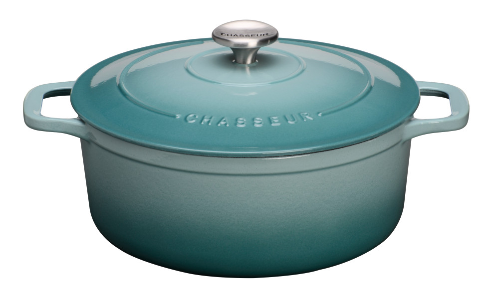 Chasseur French Enameled Cast Iron Round Dutch Oven, 6.25-quart, Celestial Grey