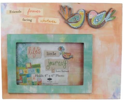 "Friends Forever" 4 x 6" Picture Frame with 2 Birds Decoration