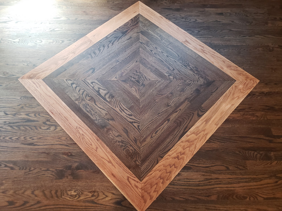Hardwood Elegance with Custom Inlays & Entry Border