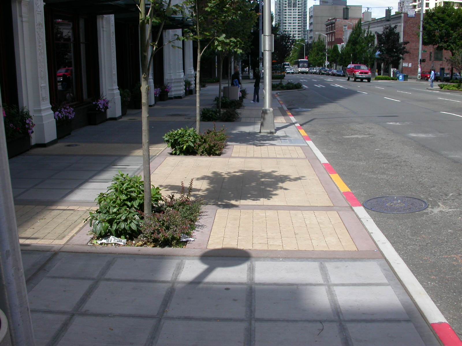 Cristalla Streetscape - varied paving and street trees