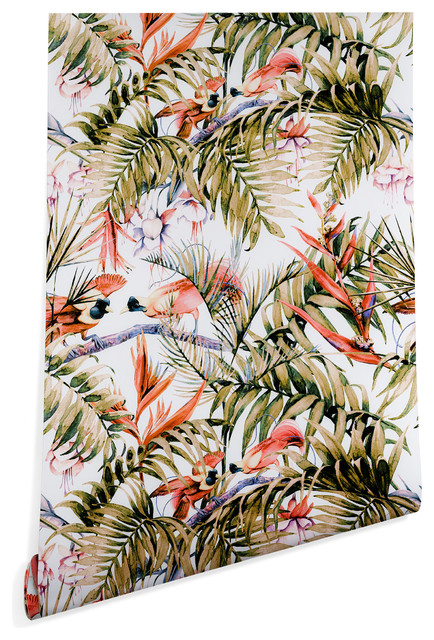 Deny Designs Marta Barragan Camarasa Exotic Birds Wallpaper Tropical Wallpaper By Deny Designs