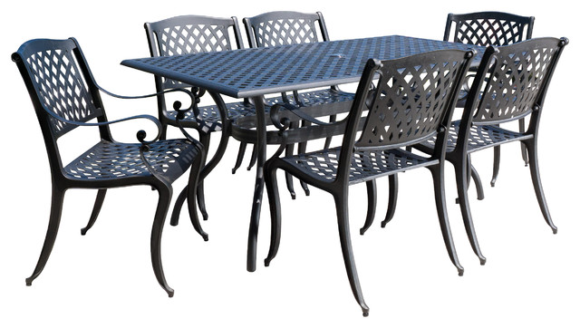 Gdfstudio Marietta 7 Piece Outdoor Set View In Your Room Houzz Marietta 7 Piece Outdoor Set Transitional Dining Sets