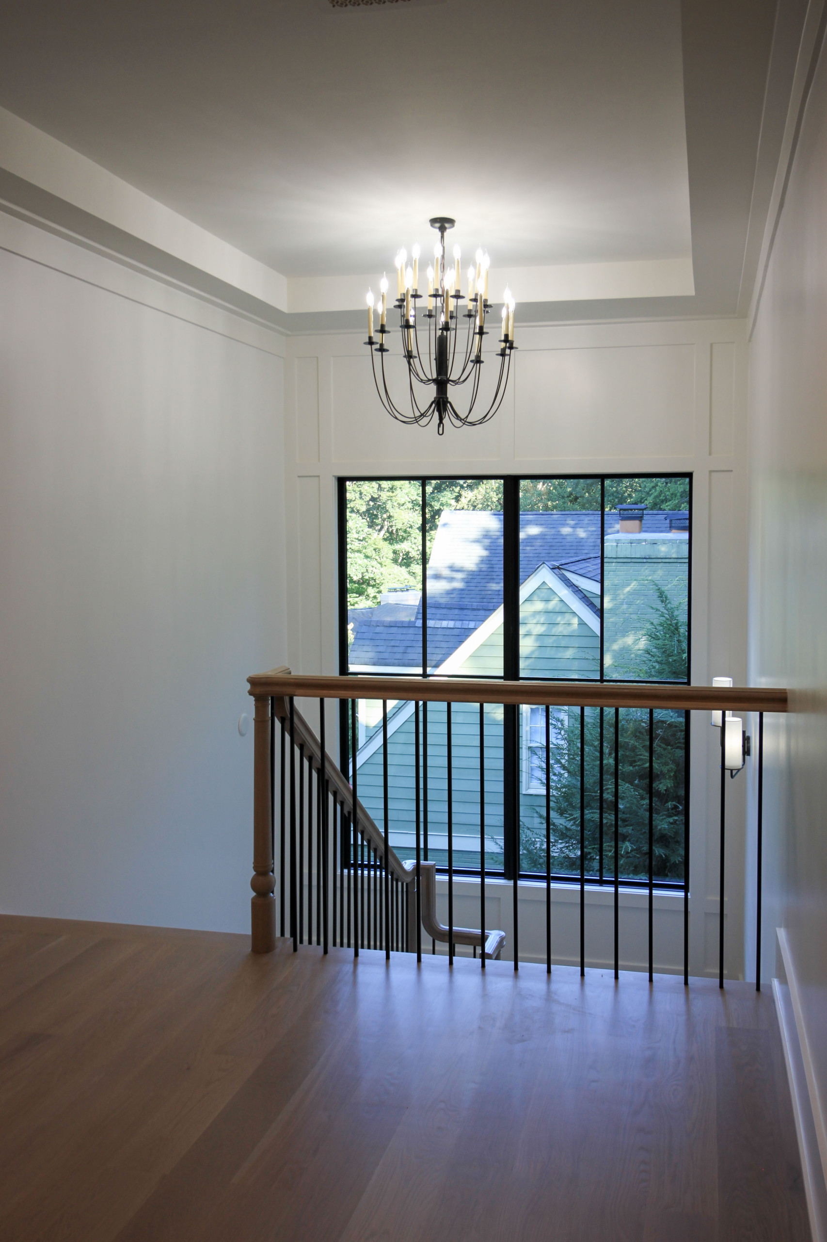 93_Captivating Light Wood Railing System with Black Spindles, Arlington VA 22207