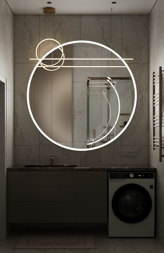 Санузел с душем. Поселок "Лесной остров"