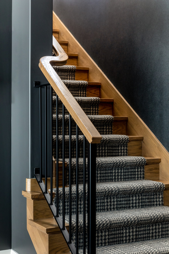 Inspiration for a transitional staircase remodel in Salt Lake City
