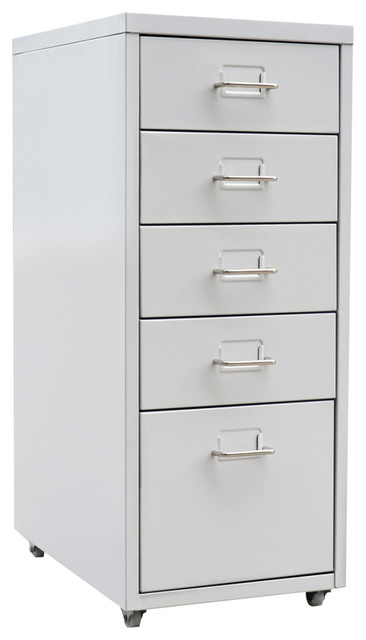 Vidaxl Metal Filing Cabinet With 5 Drawers Grey Contemporary Vidaxl Metal Filing Cabinet With 5 Drawers Grey Contemporary Cabinets By Vida Xl International B V