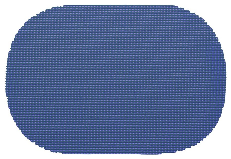 Kraftware Fishnet Blue Oval Placemats, Set of 12