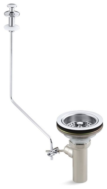 Kohler Duostrainer Sink Strainer, Tailpiece and Pop-Up Drain, Polished ...