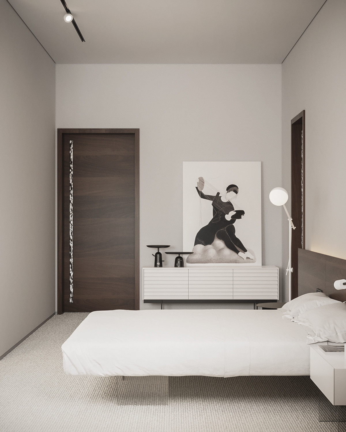 The Whale – Minimalist modern guest bedroom