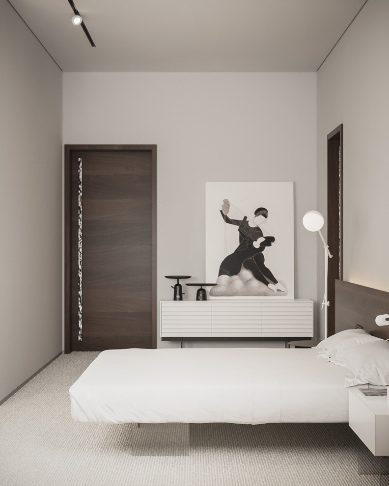 The Whale – Minimalist modern guest bedroom