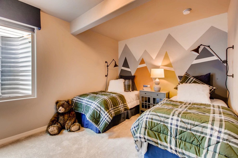 Inspiration for a rustic home design remodel in Denver