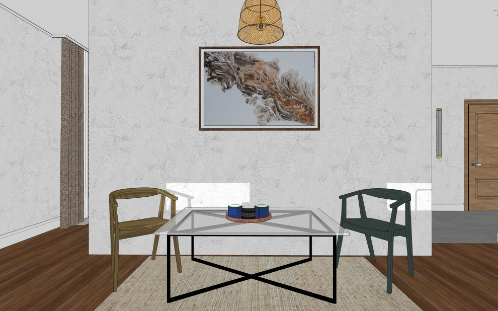 3D визуализация первого этажа дома