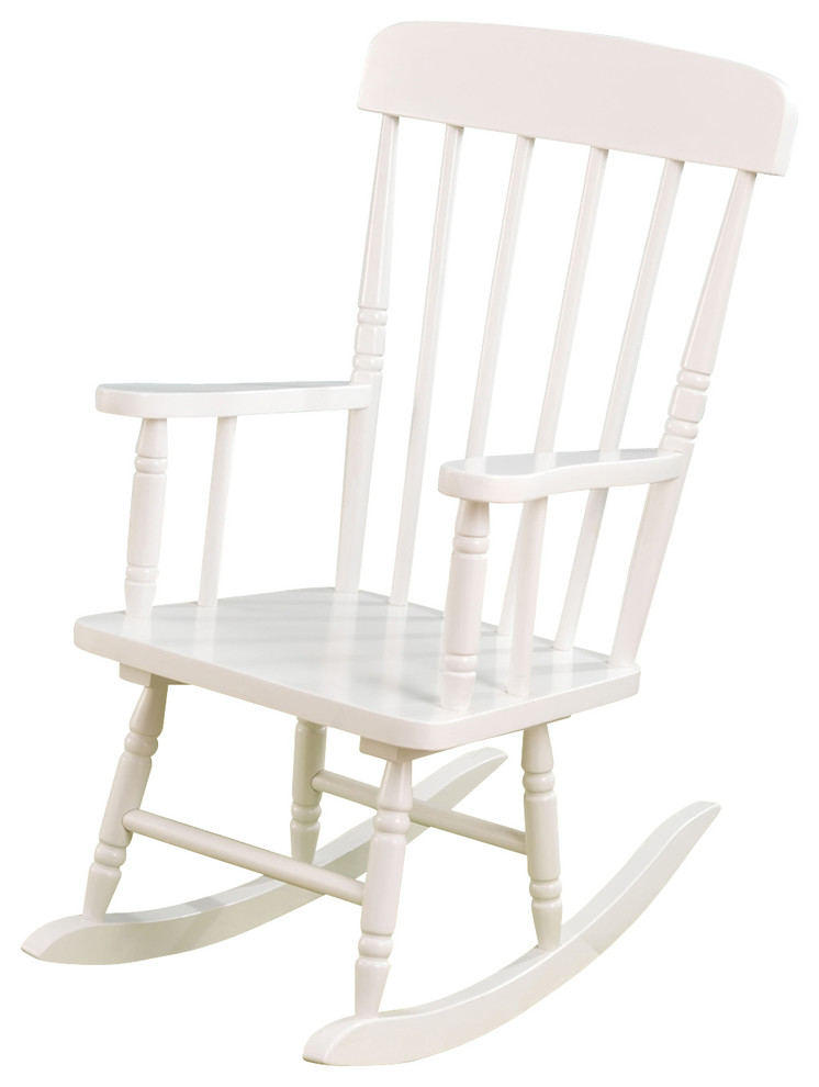 Kidkraft Home Indoor Outdoor Kids Spindle Wooden  Rocking Chair - White
