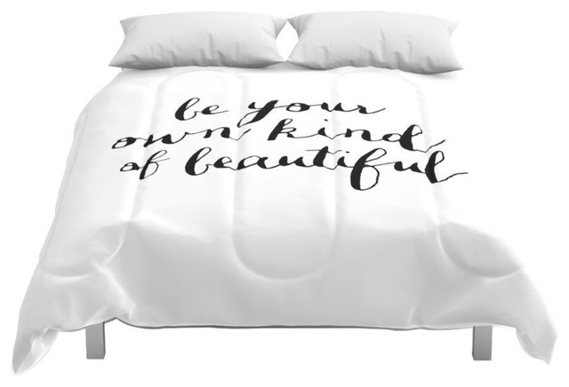 Society6 Be Your Own Kind Of Beautiful Typography Print Comforter