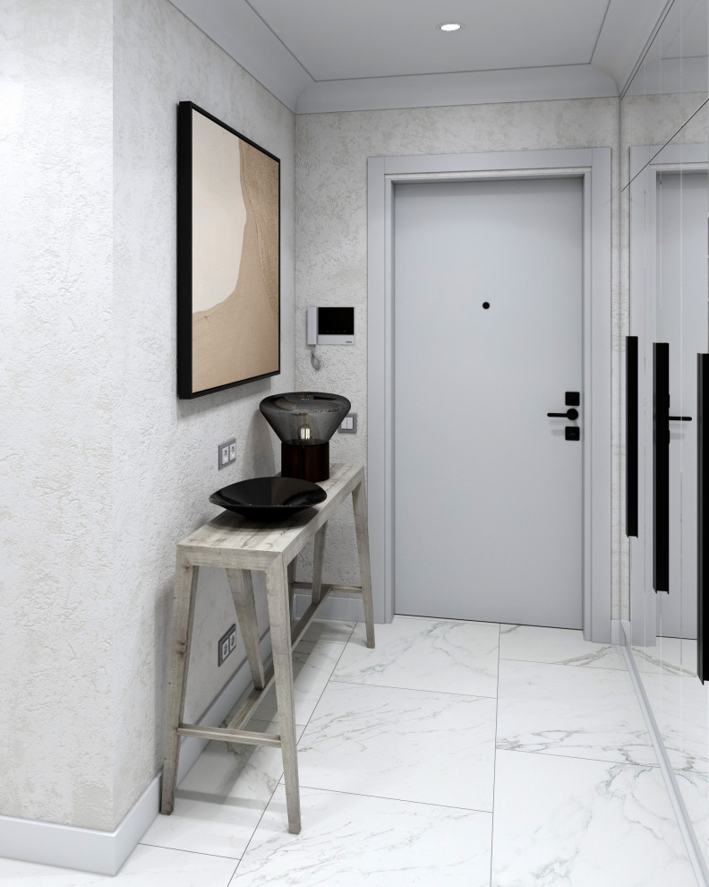 серебристая прихожая